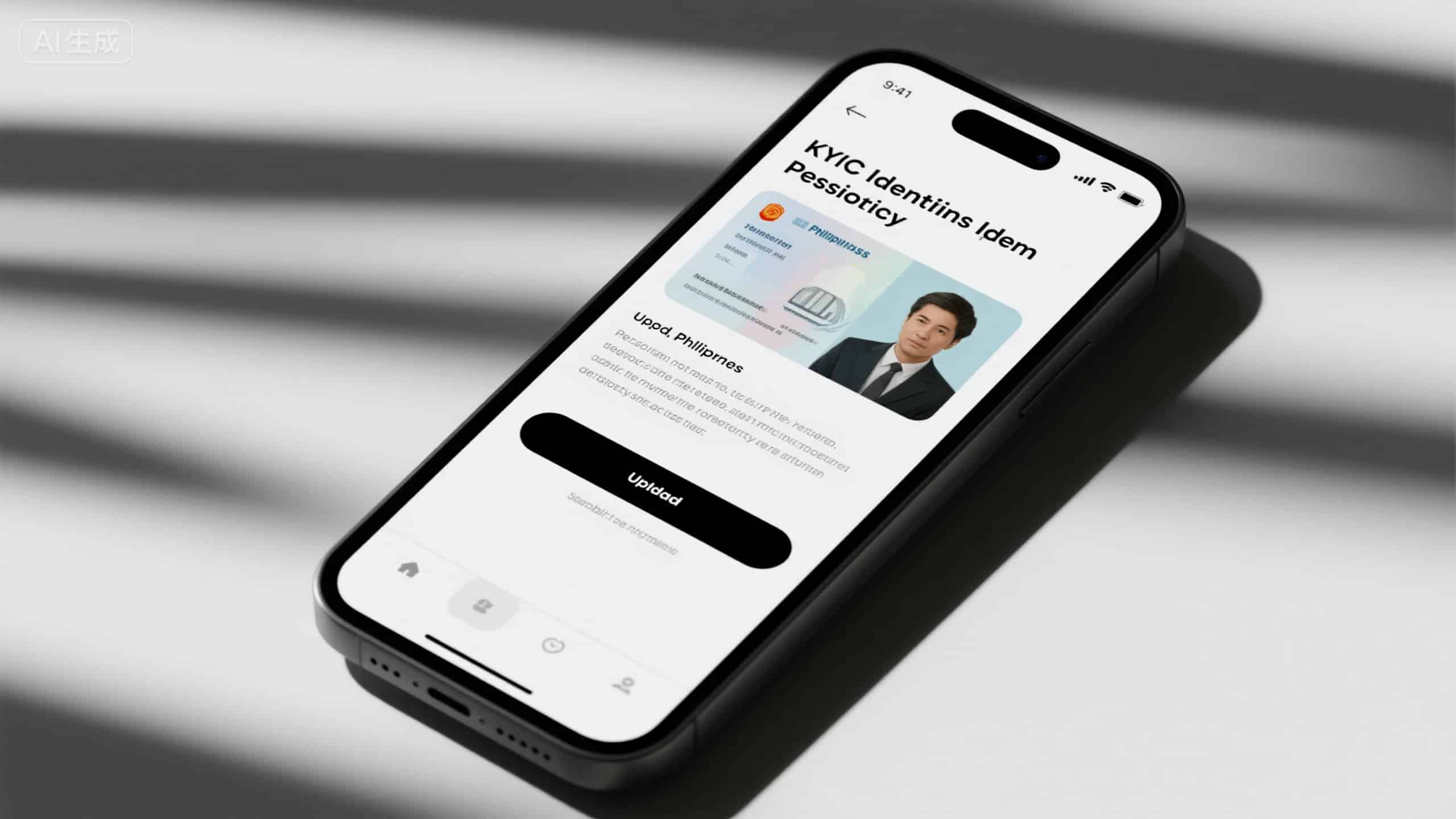 Payoneer mobile KYC upload screen with Philippine ID for verification in the Philippines